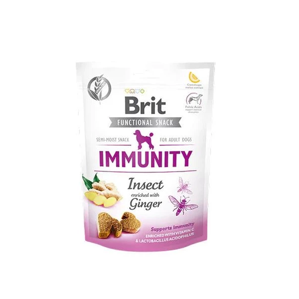 Brit Immunity Zencefilli ve Larva Proteinli Bağışıklık Destekleyici Köpek Ödülü 150g