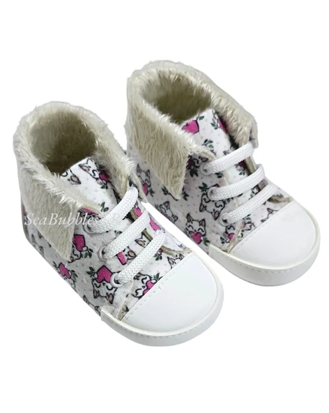 Kedi Desenli Kız Bebek Patik - 9