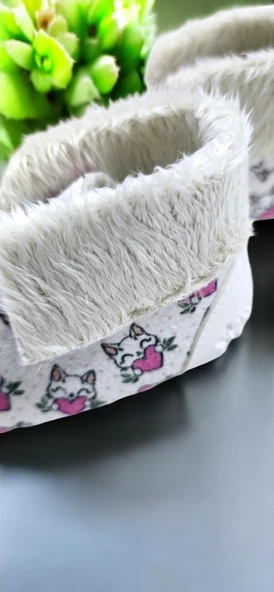 Kedi Desenli Kız Bebek Patik - 11