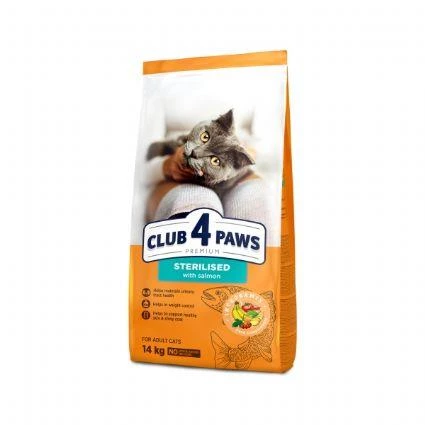 Club 4 Paws Premium Somonlu Kısırlaştırılmış Yetişkin Kedi Maması 14 Kg