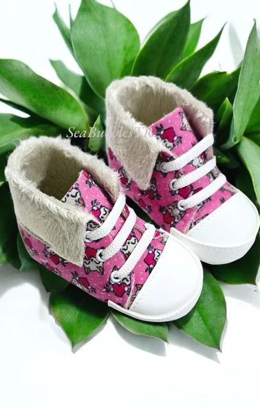 Kedi Desenli Kız Bebek Patik - 2