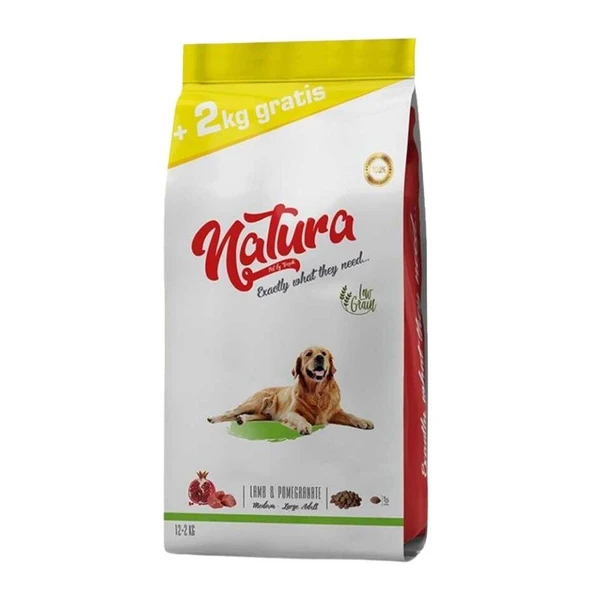 Natura Premium Kuzu Etli Yaban Mersinli Düşük Tahıllı Yetişkin Köpek Maması 12 kg ürün görseli 1
