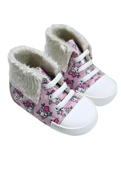 Kedi Desenli Kız Bebek Patik - 6