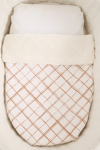 Luckka Puffy Bebek Battaniyesi 70x100 cm Koyun Tüylü Müslin Battaniye  - ZTPUF00  Çizgili - 4