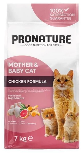 Pronature Mother & Baby Tavuk Etli Yetişkin Kedi Maması 7 KG