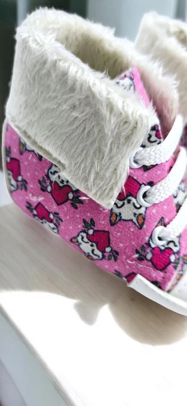 Kedi Desenli Kız Bebek Patik - 4