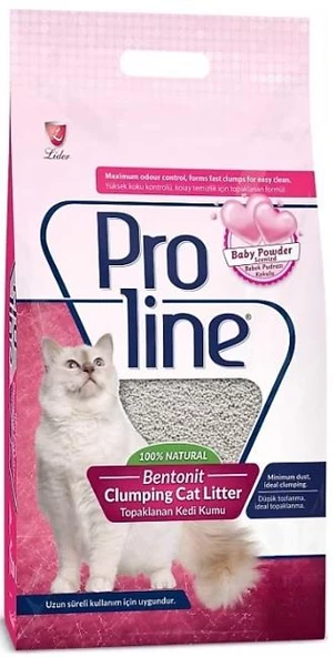 Proline Topakşalan  Bentonit Bebek Pudralı Kedi Kumu 20 Lt - 1