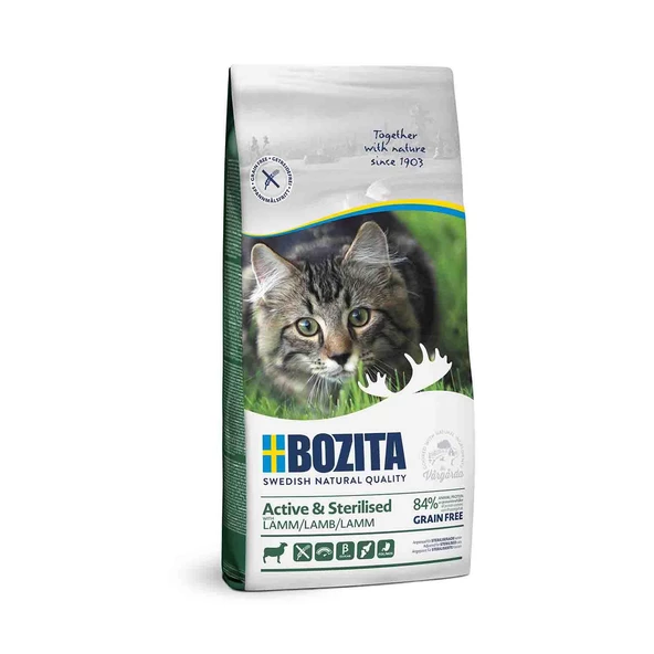 Bozita Active Kuzu Etli Kısırlaştırılmış Tahılsız Yetişkin Kedi Maması 10 KG