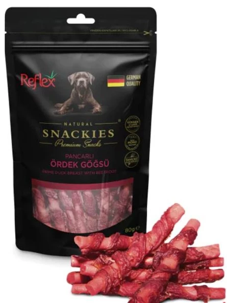 Reflex Snackies Pancarlı Ördek Göğüs Eti Köpek Ödülü 80 Gr