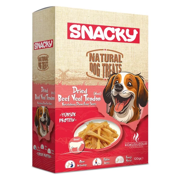 Snacky Kurutulmuş Dana Ense Siniri Köpek Ödül Maması 120 gr