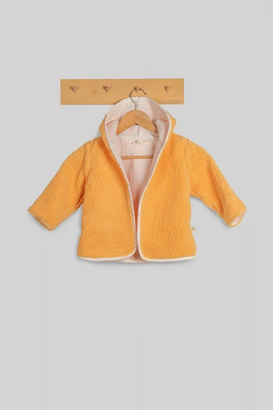 Heritage Puffy Astarlı Peluş Bebek Çocuk Ceket - Kopüşonlu Peluş Mont - ZTPUFCEKET 5-6 yaş KAHVERENGİ - 3