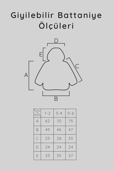 Heritage Çift Katlı Wellsoft Çocuk Giyilebilir Battaniye - Peluş Panço Oversize - ZTPUFBAT  6-8 Yaş KAHVERENGİ - 4