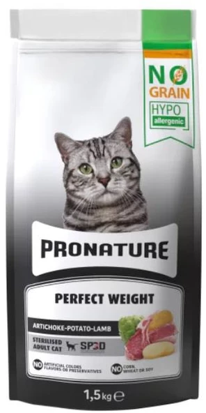 Pronature Hypo-Allergenic Kuzulu Enginarlı Tahılsız Kısırlaştırılmış Kedi Maması 1,5kg