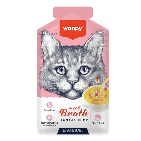 Wanpy Karides Ton Balıklı Kedi Çorbası 50 Gr