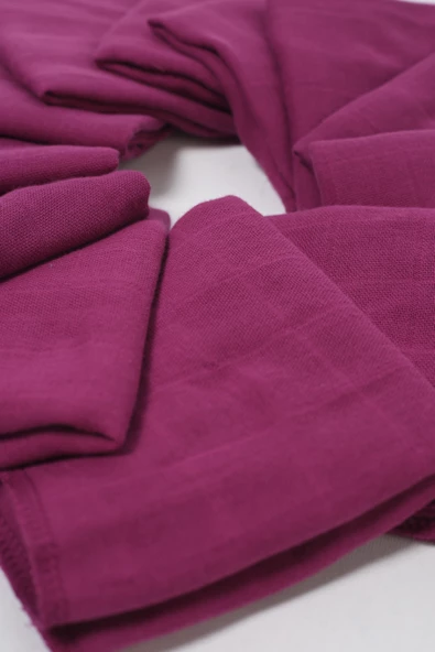 12'li Müslin Ağız Mendili , Omuz Bezi , Ter Bezi Çift Kat Dikimli 35x20 cm - ZTAGIZMENDİLİ Mor - 2