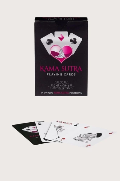 Sexi Görselli Oyun Kartı Kama Sutra Kırmızı Kırbaç İkili set BK1099