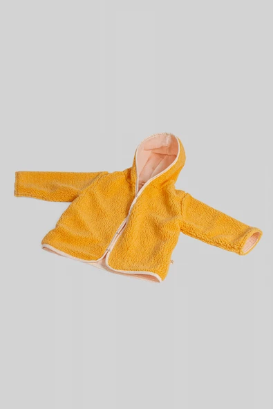 Heritage Puffy Astarlı Peluş Bebek Çocuk Ceket - Kopüşonlu Peluş Mont - ZTPUFCEKET 1-2 yaş TURUNCU - 5