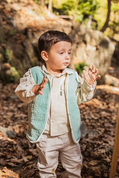 Heritage Puffy Astarlı Peluş Bebek Çocuk Yelek - Wellsoft Yelek - ZTPUFYELEK  1-2 yaş KAHVERENGİ - 7