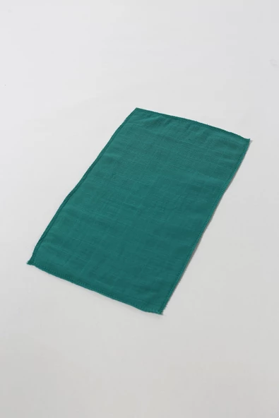 12'li Müslin Ağız Mendili , Omuz Bezi , Ter Bezi Çift Kat Dikimli 35x20 cm - ZTAGIZMENDİLİ koyu yeşil - 3