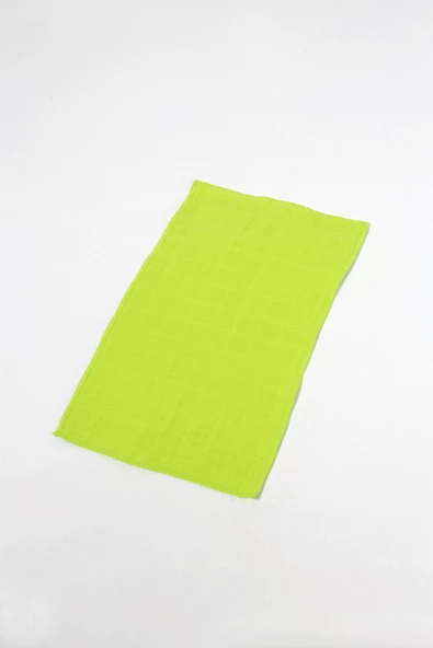 12'li Müslin Ağız Mendili , Omuz Bezi , Ter Bezi Çift Kat Dikimli 35x20 cm - ZTAGIZMENDİLİ fıstık yeşili - 3