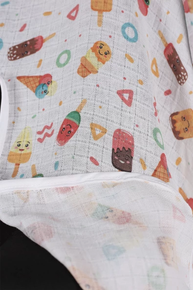 Luckka %100 Pamuk Müslin Puset Örtüsü - ZTPUSET Kırmızı - 5