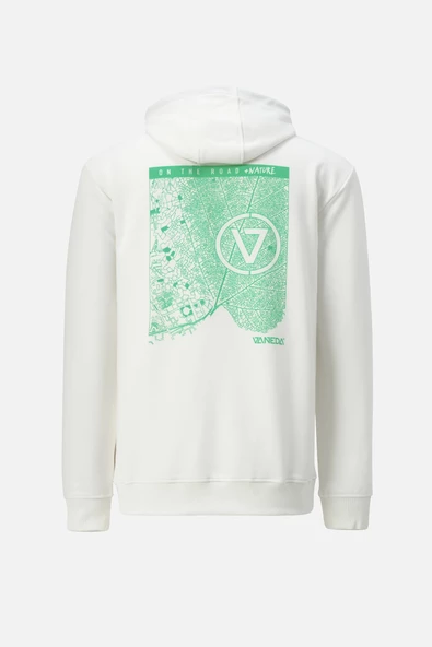 OVERSIZED FIT KAPUSONLU VE SIRT BASKILI SWEATSHIRT - 2