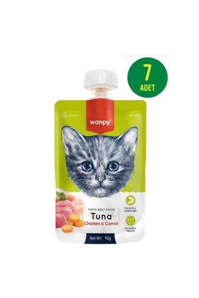 Taze Ton Balıklı&tavuklu Kedi Et Ezmesi 90 Gr X 7 Adet