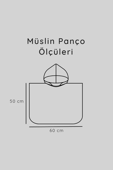 Luckka %100 Pamuk Bebek Çocuk Müslin Panço - ZTPANÇO Kırmızı - 4