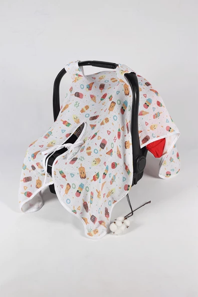 Luckka %100 Pamuk Müslin Puset Örtüsü - ZTPUSET Kırmızı