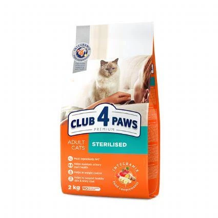 Club 4 Paws Premium Tavuklu Kısırlaştırılmış Yetişkin Kedi Maması 2 Kg