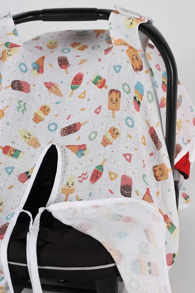 Luckka %100 Pamuk Müslin Puset Örtüsü - ZTPUSET Kırmızı - 4