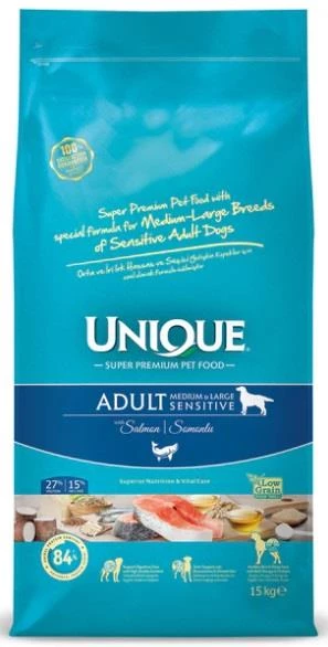 Unıque Medium Large Adult Somonlu Yetişkin Köpek Maması 15 Kg