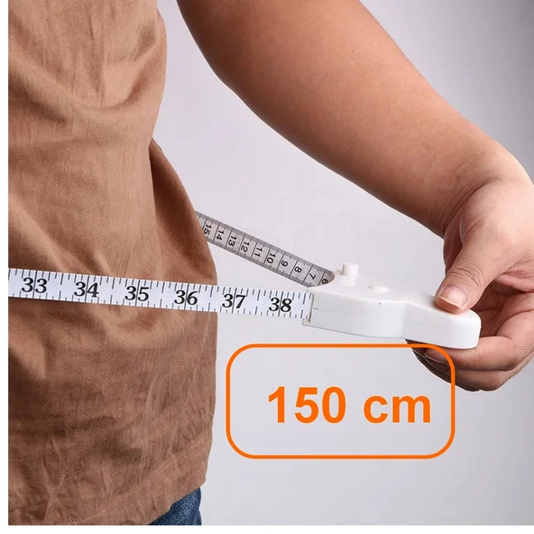 Bel Ölçer Metre Vücut Boyun Kol Bacak Ölçüm Mezura Bel Çevresi Yağ Ölçer Metre 150cm Mezro - 2