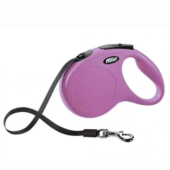 Flexi New Classic Pembe 5 Mt Şerit Otomatik Tasma Medium ürün görseli