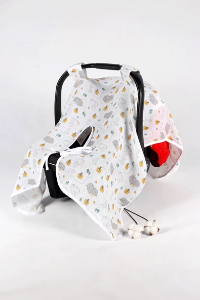 Luckka %100 Pamuk Müslin Puset Örtüsü - ZTPUSET Gri