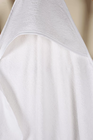 Luckka %100 Pamuk Bebek Havlu Kundak Banyo Havlusu - ZTKUNDAK Beyaz 1 - 2