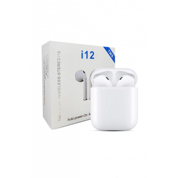 Tws i12 Beyaz Airpods Kablosuz Kulaklık Universal Bluetooth V5.0 İphone & Android Uyumlu Hd Ses Kalitesi