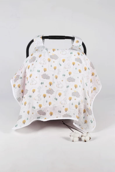 Luckka %100 Pamuk Müslin Puset Örtüsü - ZTPUSET Gri - 3