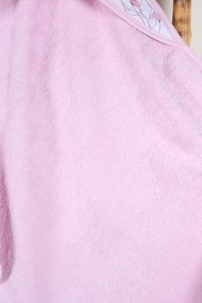 Luckka %100 Pamuk Bebek Havlu Kundak Banyo Havlusu - ZTKUNDAK Pembe - 3