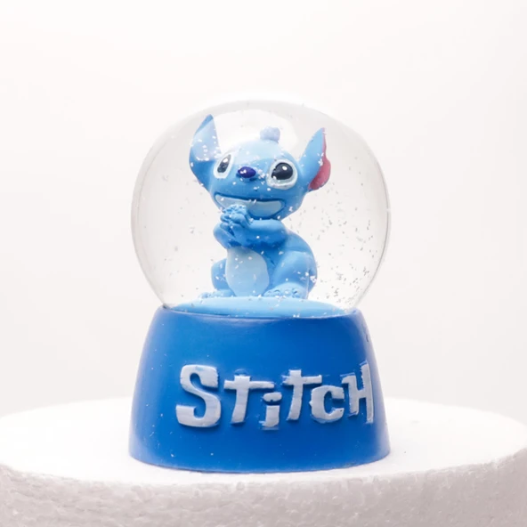 Stitch Işıklı Kar Küresi  Mini Boy  8 CM