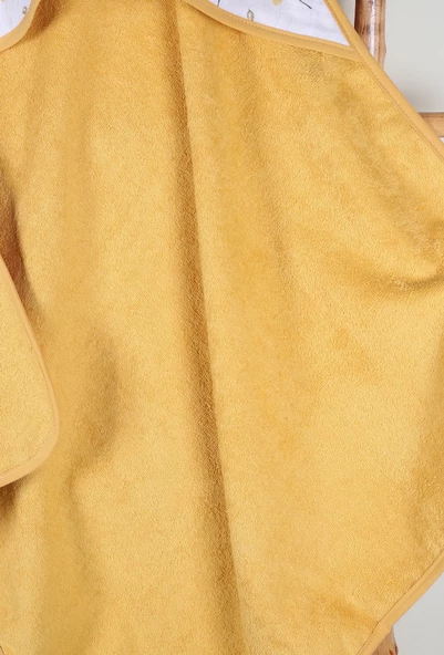 Luckka %100 Pamuk Bebek Havlu Kundak Banyo Havlusu - ZTKUNDAK Sarı - 3