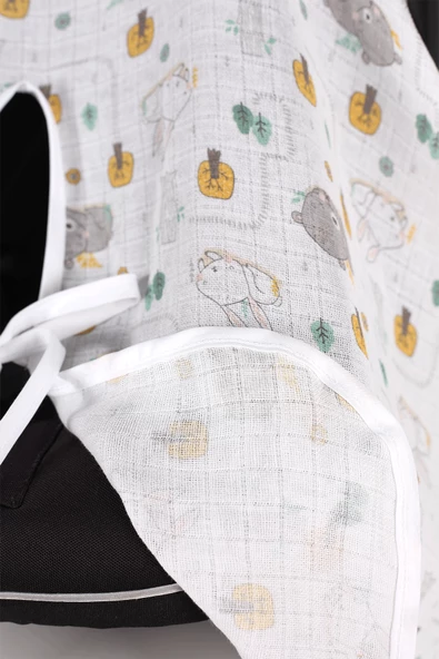 Luckka %100 Pamuk Müslin Puset Örtüsü - ZTPUSET Gri - 5