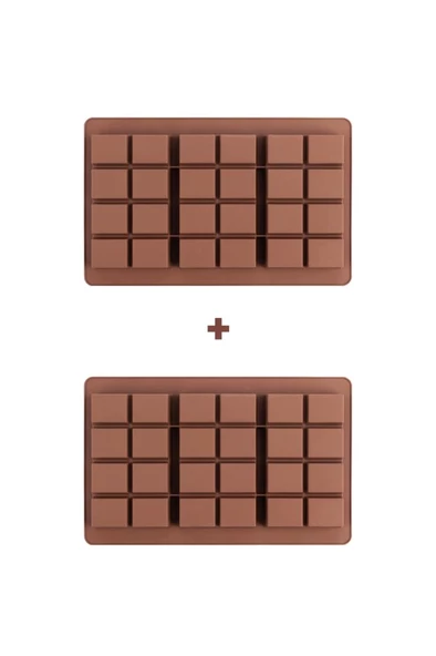 Dubai Çikolatası Kalıbı Silikon Çikolata Kalıbı Büyük Boy 2 Adet 27x17 cm - 4