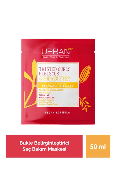 Hibiscus&shea Butter Kıvırcık Ve Dalgalı Saçlar Duş Öncesi Saç Bakım Maskesi 50ml-vegan