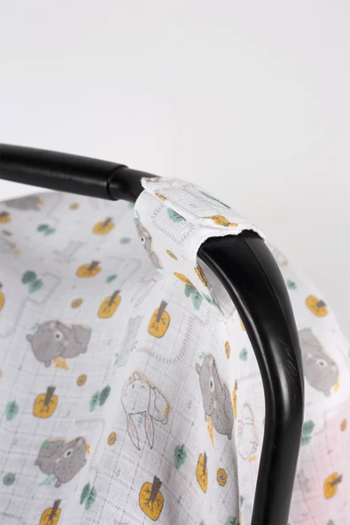 Luckka %100 Pamuk Müslin Puset Örtüsü - ZTPUSET Gri - 6