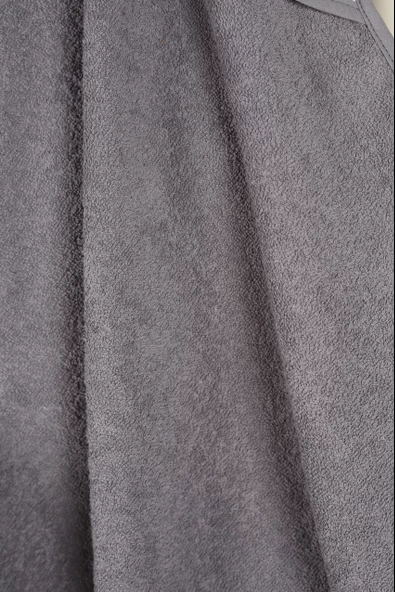 Luckka %100 Pamuk Bebek Havlu Kundak Banyo Havlusu - ZTKUNDAK Gri - 4