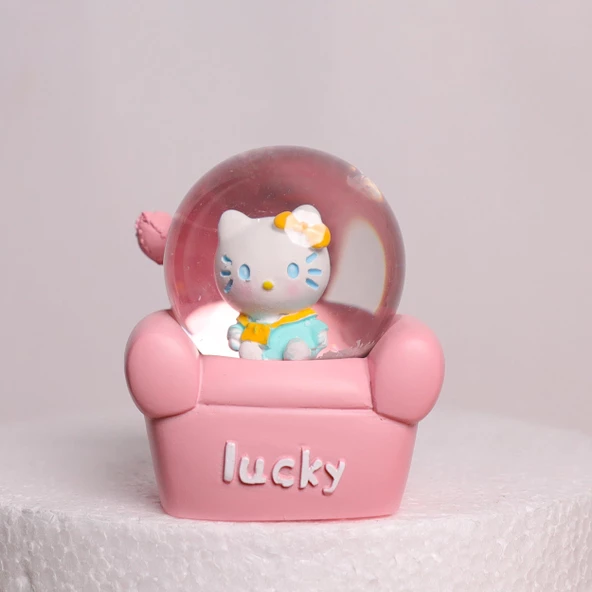 Hello Kitty  Midi Kar Küresi Koltukt Oturan