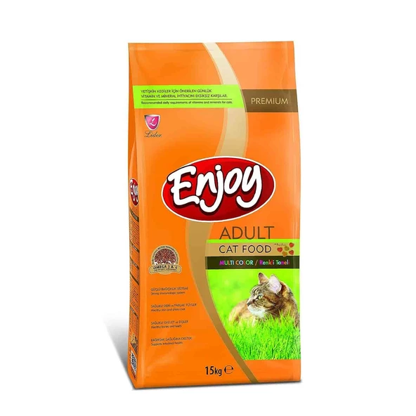 Enjoy Multicolor Renkli Tavuklu Yetişkin Kedi Maması 15kg