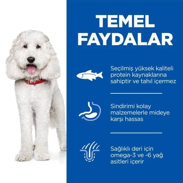 Hill's SCIENCE PLAN Hipoalerjenik Yetişkin Orta Irk Somonlu Köpek Maması 10 kg + 2 kg - Resim 3