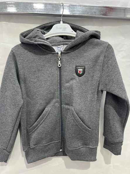 uğurböceğiçocuk 3 İp Kumaş Kapuşonlu Çocuk Hırka 9091 - 6